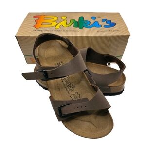 Vintage Birkenstock Birkis Montego Clog Sandal Brown Strap Boho